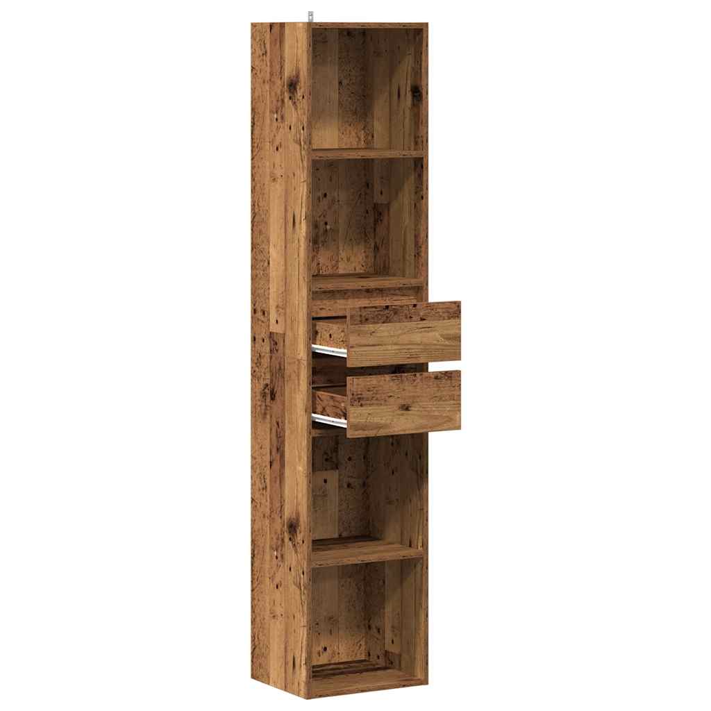 vidaXL Book Cabinet Old Wood 36x30x171 cm Engineered Wood