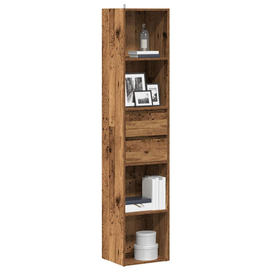 vidaXL Book Cabinet Old Wood 36x30x171 cm Engineered Wood