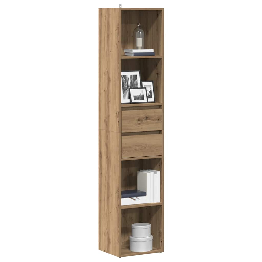 vidaXL Book Cabinet Artisan Oak 36x30x171 cm Engineered Wood
