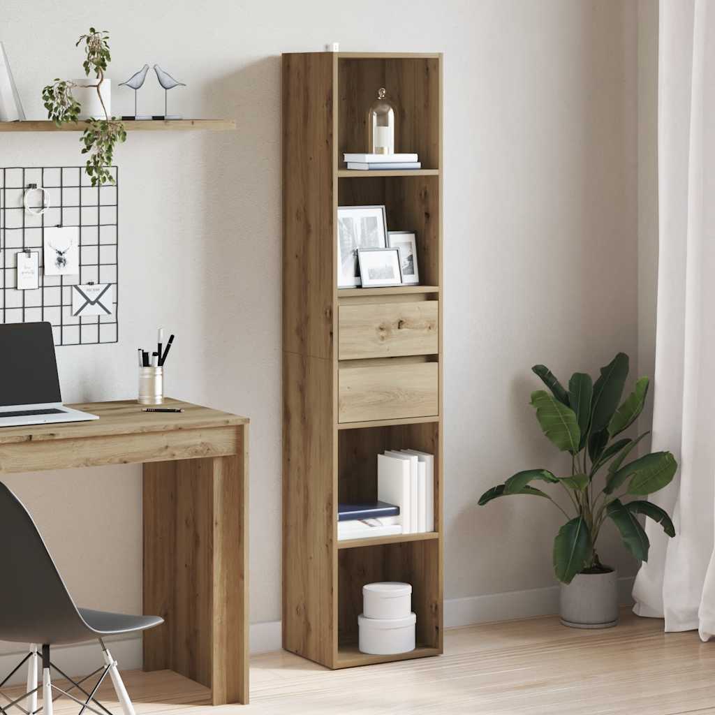 vidaXL Book Cabinet Artisan Oak 36x30x171 cm Engineered Wood