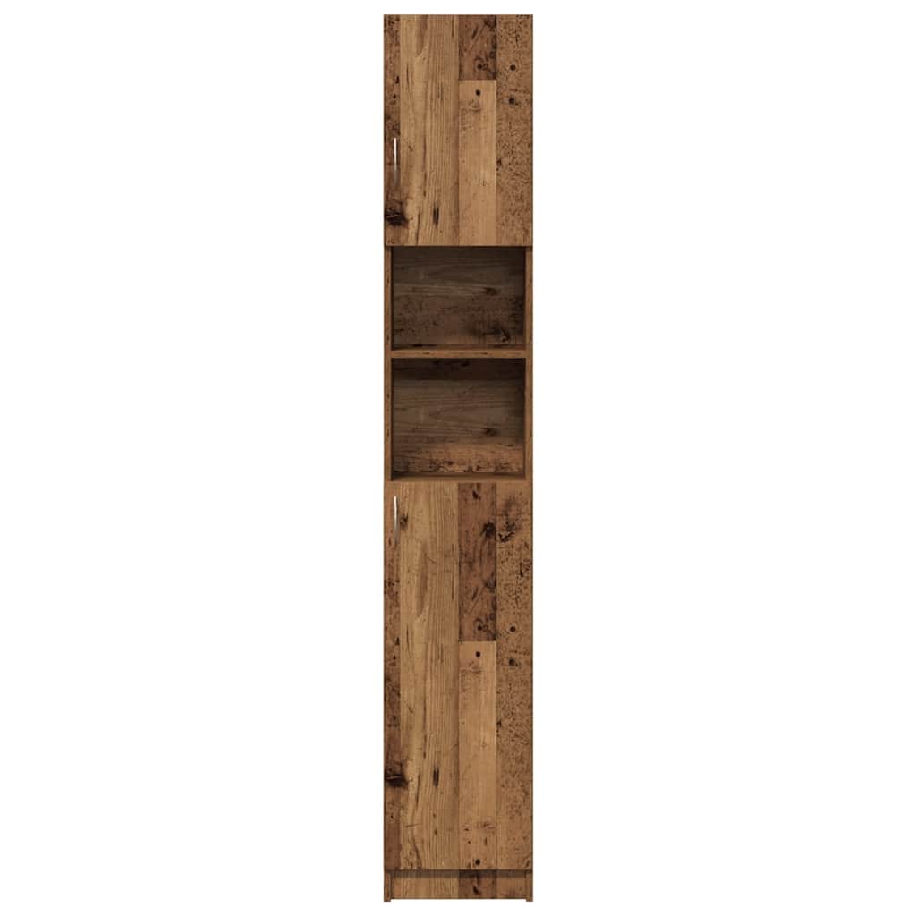 vidaXL Bathroom Cabinet Old Wood 32x25,5x190 cm Engineered Wood