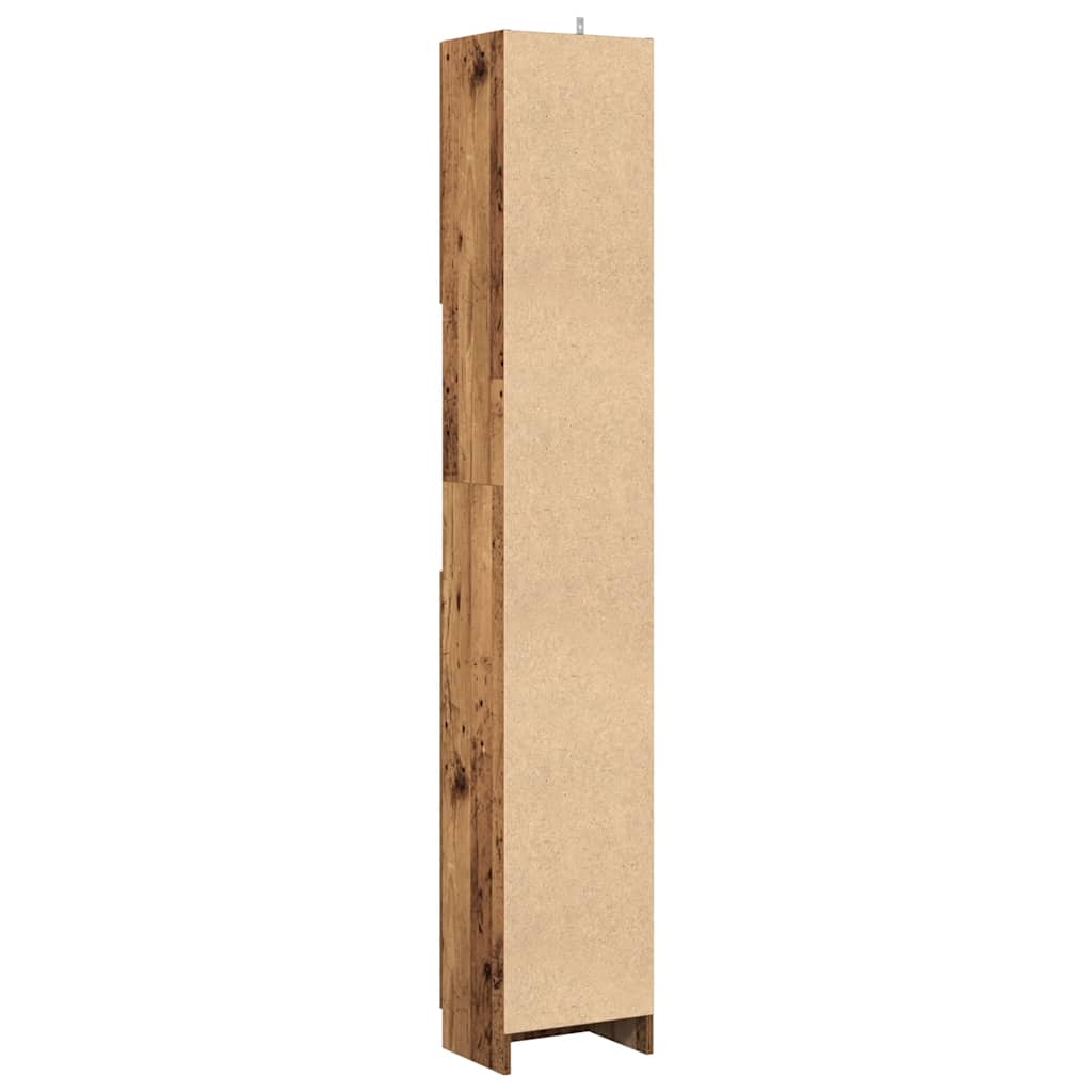 vidaXL Bathroom Cabinet Old Wood 32x25,5x190 cm Engineered Wood