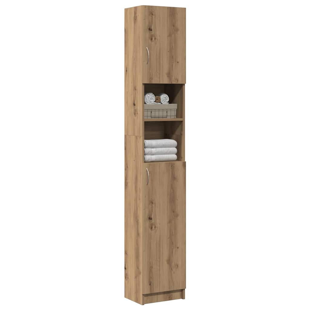 vidaXL Bathroom Cabinet Artisan Oak 32x25,5x190 cm Engineered Wood