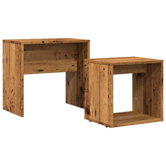 vidaXL Nesting Coffee Tables 2 pcs Old Wood Engineered Wood