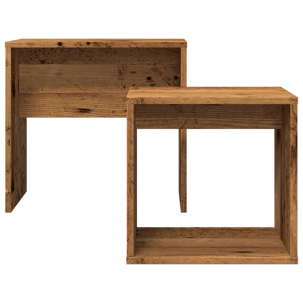 vidaXL Nesting Coffee Tables 2 pcs Old Wood Engineered Wood
