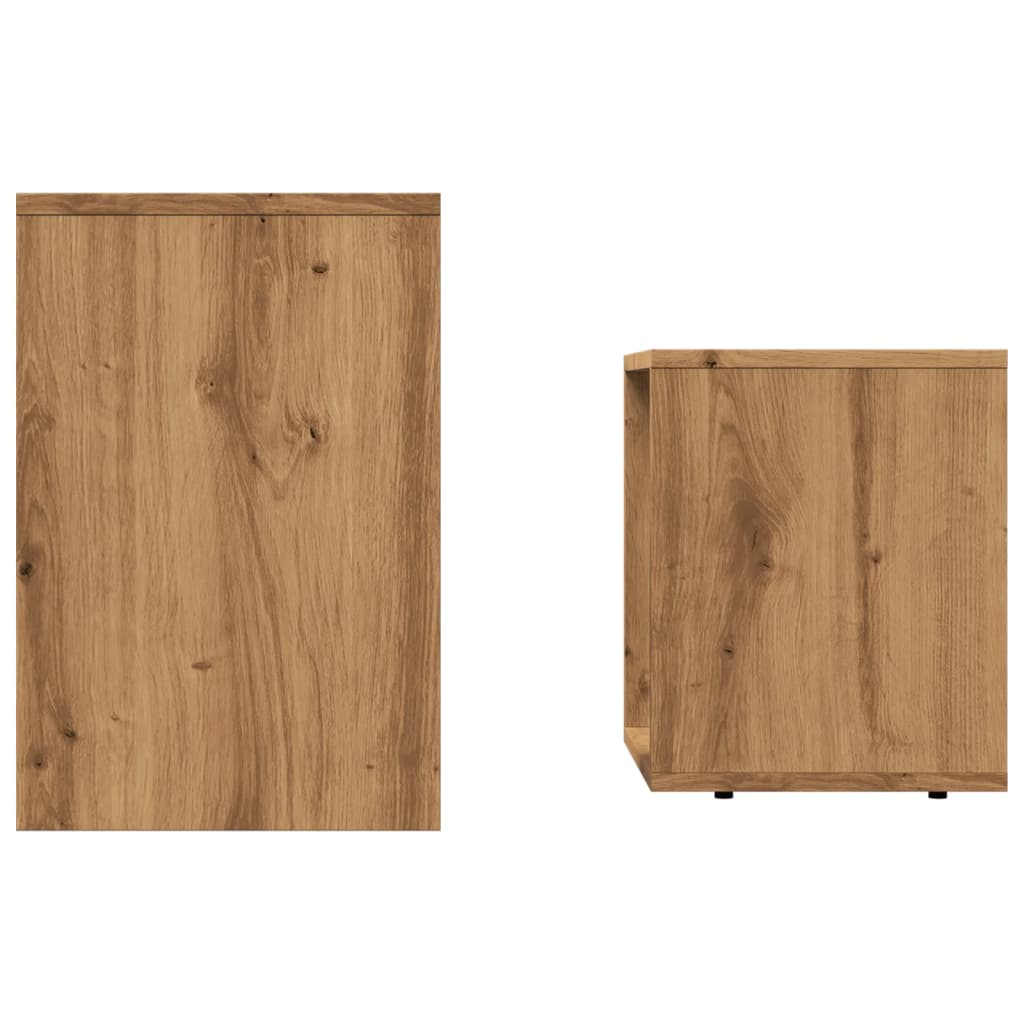 vidaXL Nesting Coffee Tables 2 pcs Artisan Oak Engineered Wood