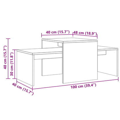 vidaXL Coffee Table Old Wood 100x48x40 cm Engineered Wood