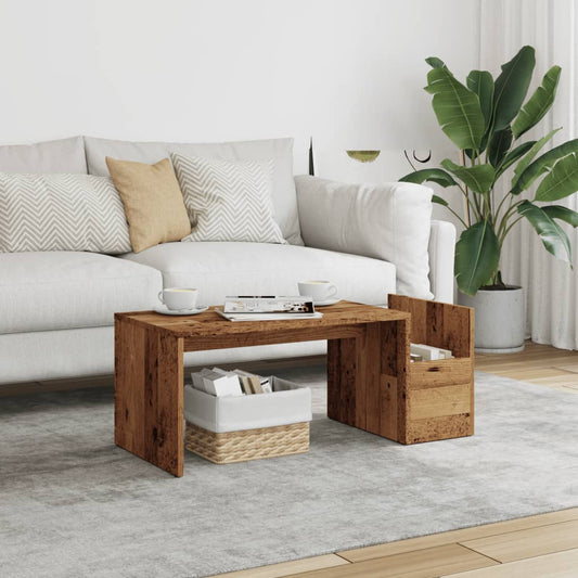 vidaXL Coffee Table Old Wood 90x45x35 cm Engineered Wood