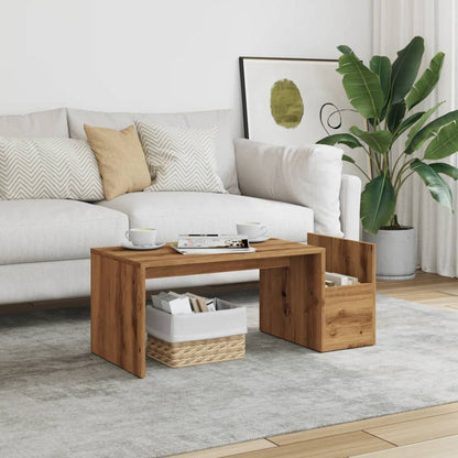 vidaXL Coffee Table Artisan Oak 90x45x35 cm Engineered Wood