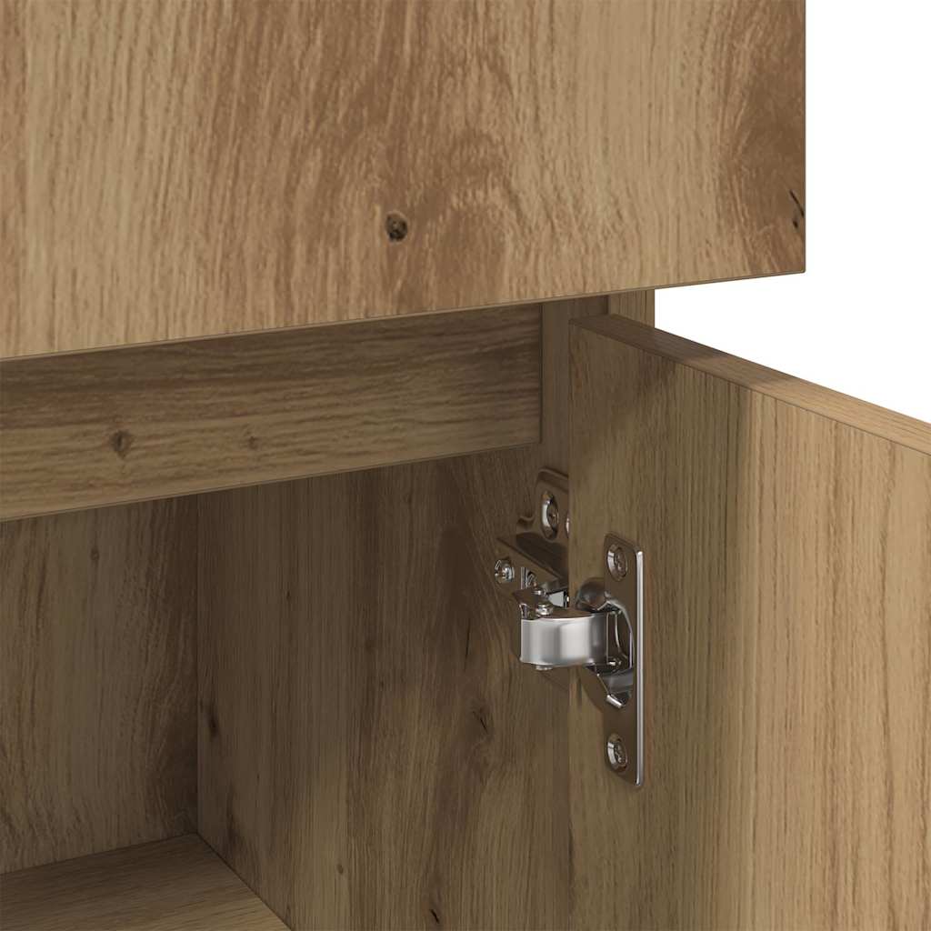 vidaXL Bathroom Cabinet Artisan Oak 30x30x95 cm Engineered Wood