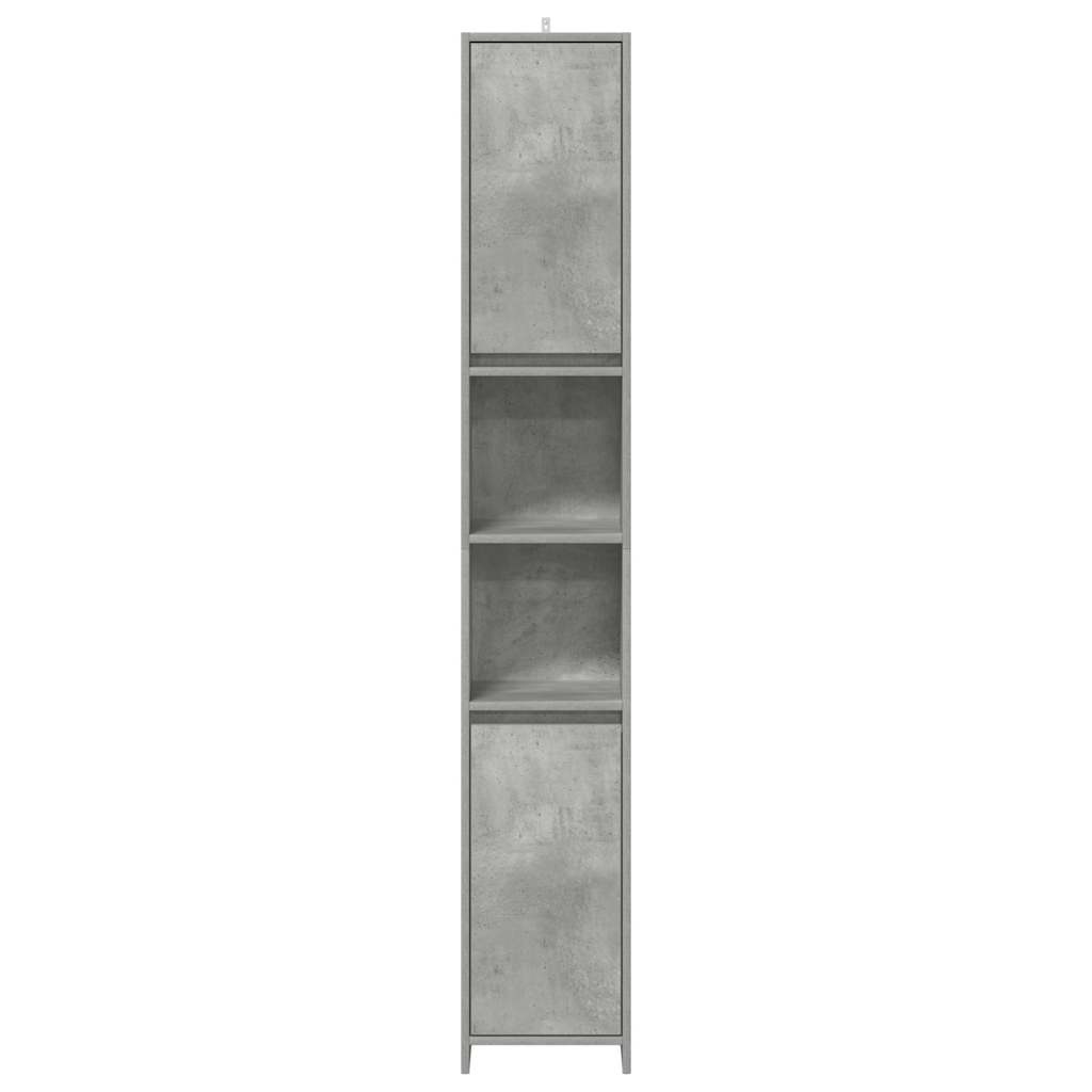 vidaXL Bathroom Cabinet Concrete Grey 30x30x183.5 cm Engineered Wood
