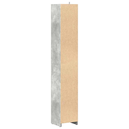 vidaXL Bathroom Cabinet Concrete Grey 30x30x183,5 cm Engineered Wood