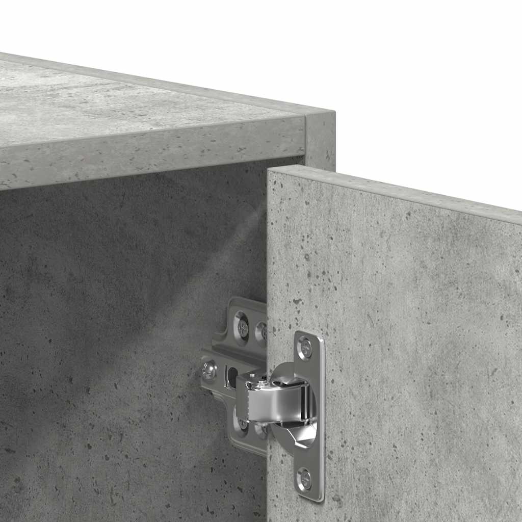 vidaXL Bathroom Cabinet Concrete Grey 30x30x183,5 cm Engineered Wood