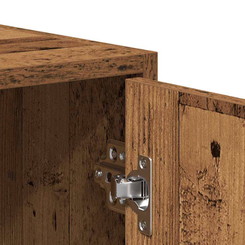 vidaXL Bathroom Cabinet Old Wood 30x30x183,5 cm Engineered Wood