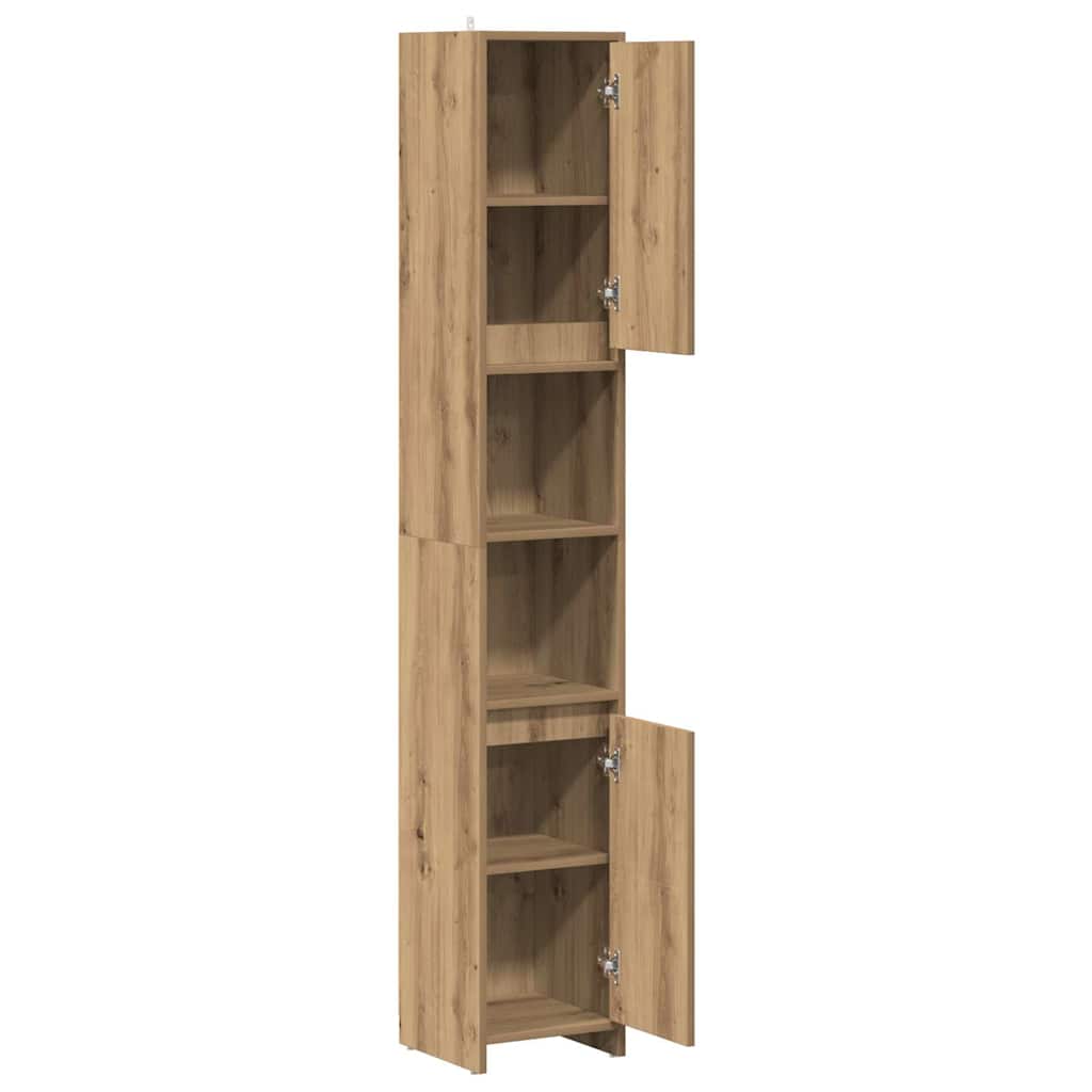 vidaXL Bathroom Cabinet Artisan Oak 30x30x183,5 cm Engineered Wood