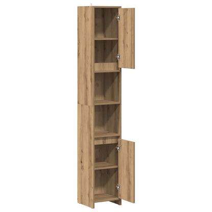 vidaXL Bathroom Cabinet Artisan Oak 30x30x183,5 cm Engineered Wood