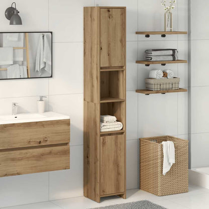 vidaXL Bathroom Cabinet Artisan Oak 30x30x183,5 cm Engineered Wood