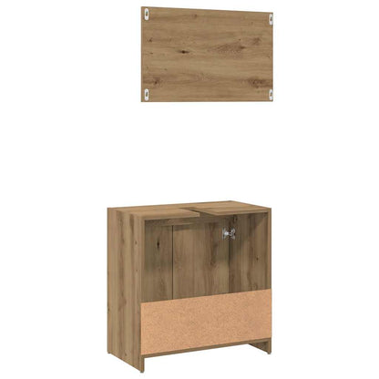 vidaXL 2 Piece Bathroom Furniture Set Artisan Oak Engineered Wood