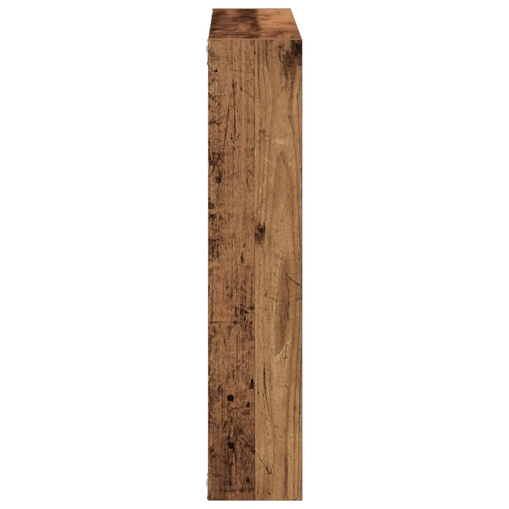 vidaXL Wall Shelf Old Wood 90x16x78 cm Engineered Wood