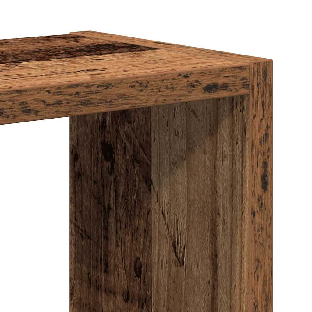 vidaXL Wall Shelf Old Wood 90x16x78 cm Engineered Wood
