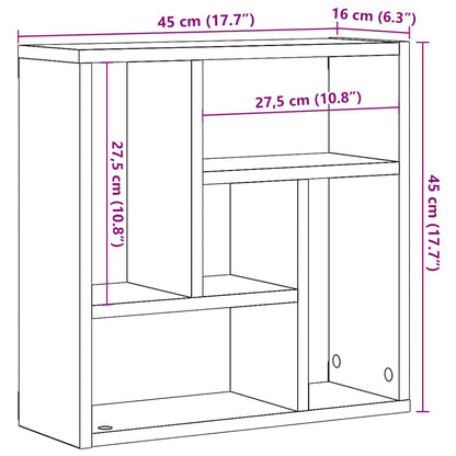 vidaXL Wall Shelf Old Wood 45x16x45 cm Engineered Wood