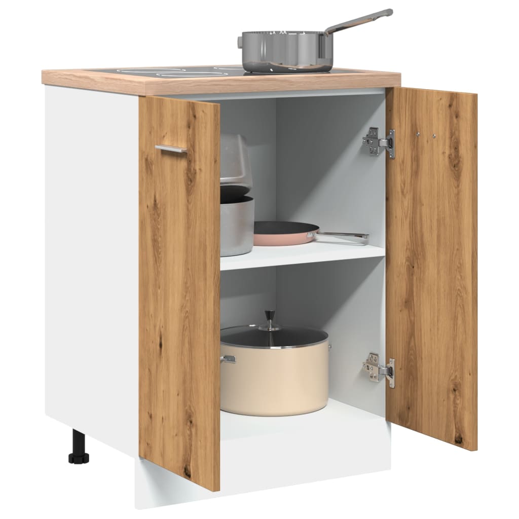 vidaXL Bottom Cabinet Lyon Artisan Oak 60x46x81.5 cm Engineered Wood