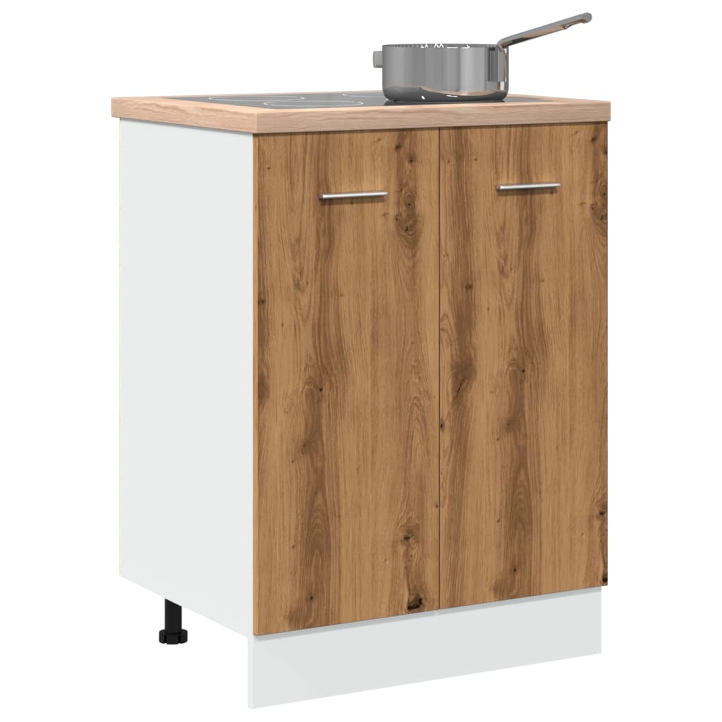 vidaXL Bottom Cabinet Lyon Artisan Oak 60x46x81.5 cm Engineered Wood