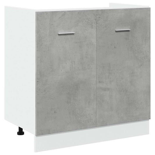 vidaXL Sink Bottom Cabinet "Lyon" Concrete Grey 80x46x81,5 cm Engineered Wood