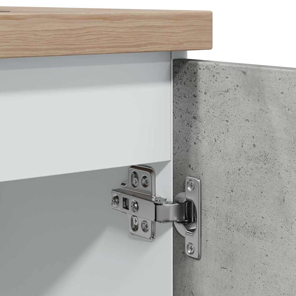 vidaXL Sink Bottom Cabinet Lyon Concrete Grey 80x46x81.5 cm Engineered Wood