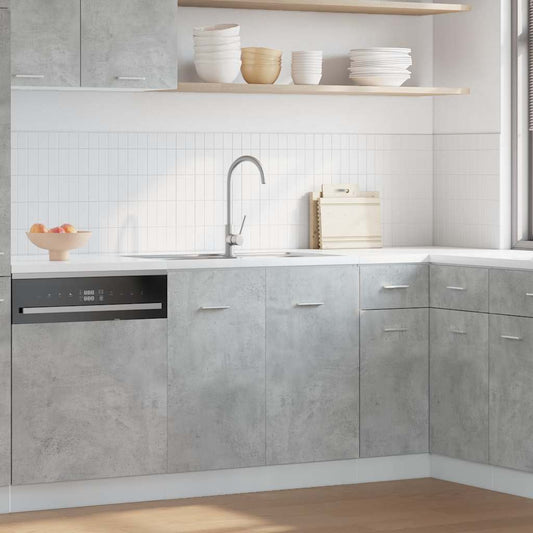 vidaXL Sink Bottom Cabinet "Lyon" Concrete Grey 80x46x81,5 cm Engineered Wood