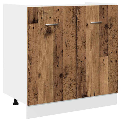 vidaXL Sink Bottom Cabinet Lyon Old Wood 80x46x81.5 cm Engineered Wood