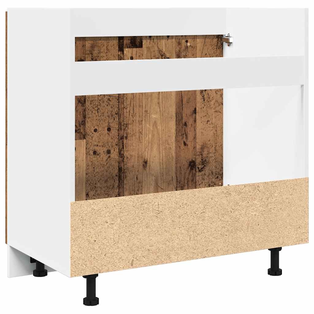 vidaXL Sink Bottom Cabinet Lyon Old Wood 80x46x81.5 cm Engineered Wood