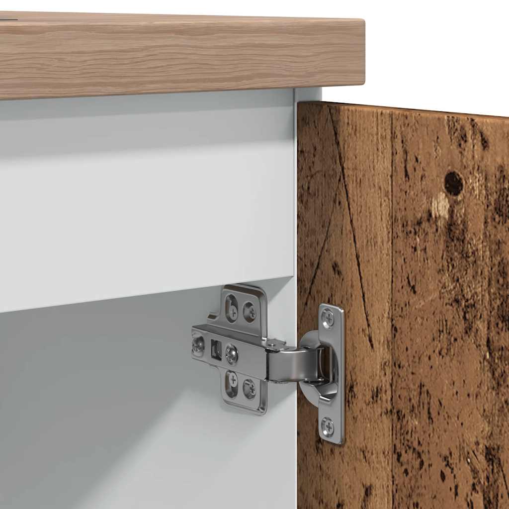 vidaXL Sink Bottom Cabinet Lyon Old Wood 80x46x81.5 cm Engineered Wood