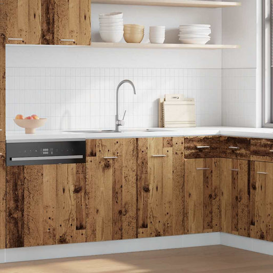 vidaXL Sink Bottom Cabinet "Lyon" Old Wood 80x46x81,5 cm Engineered Wood