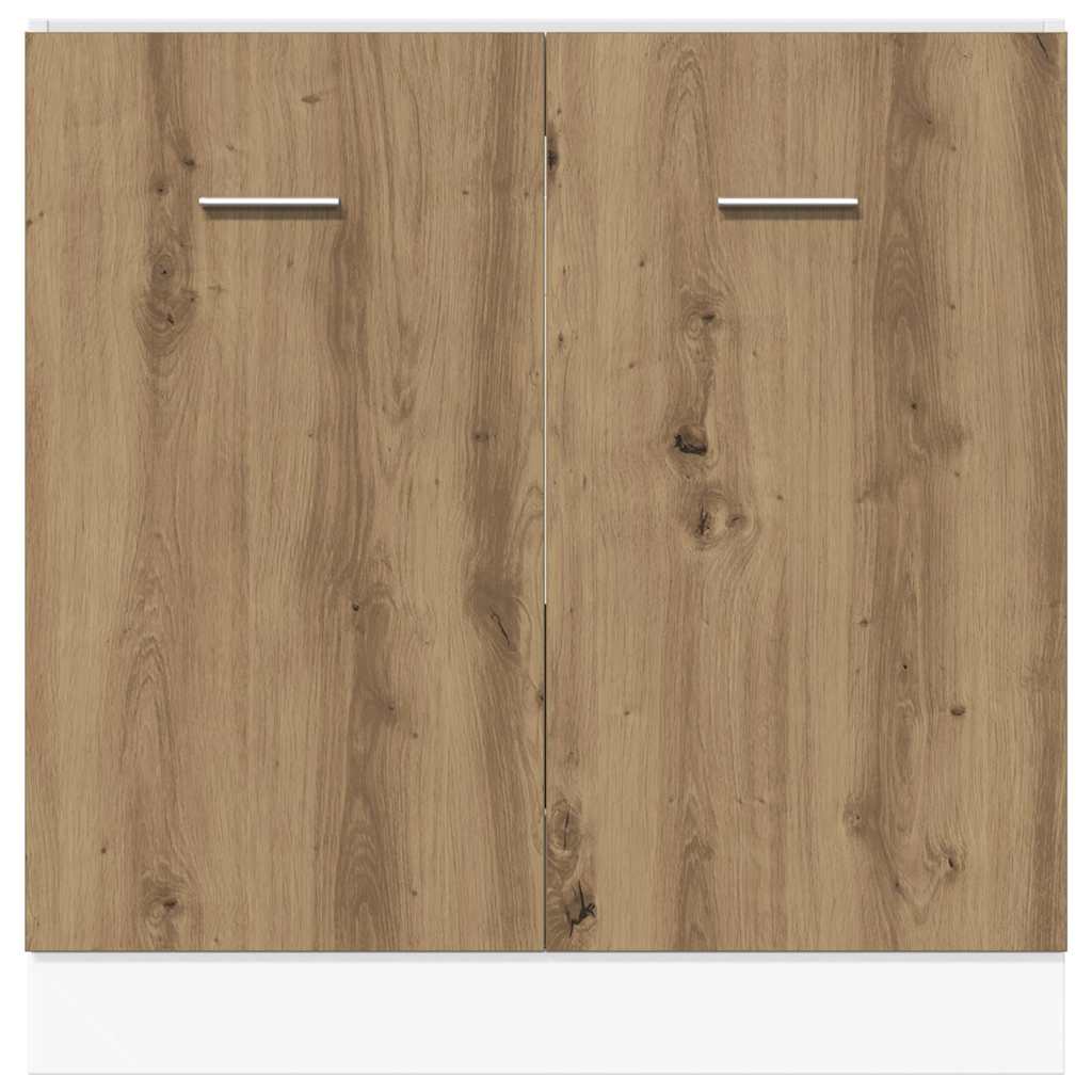 vidaXL Sink Bottom Cabinet Lyon Artisan Oak 80x46x81.5 cm Engineered Wood