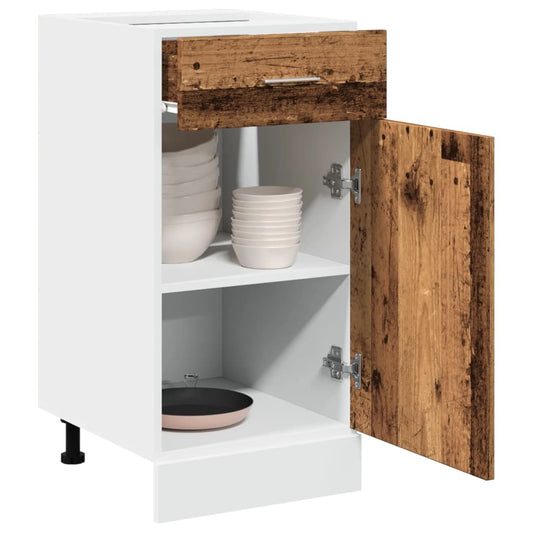 vidaXL Drawer Bottom Cabinet Lyon Old Wood 40x46x81.5 cm Engineered Wood