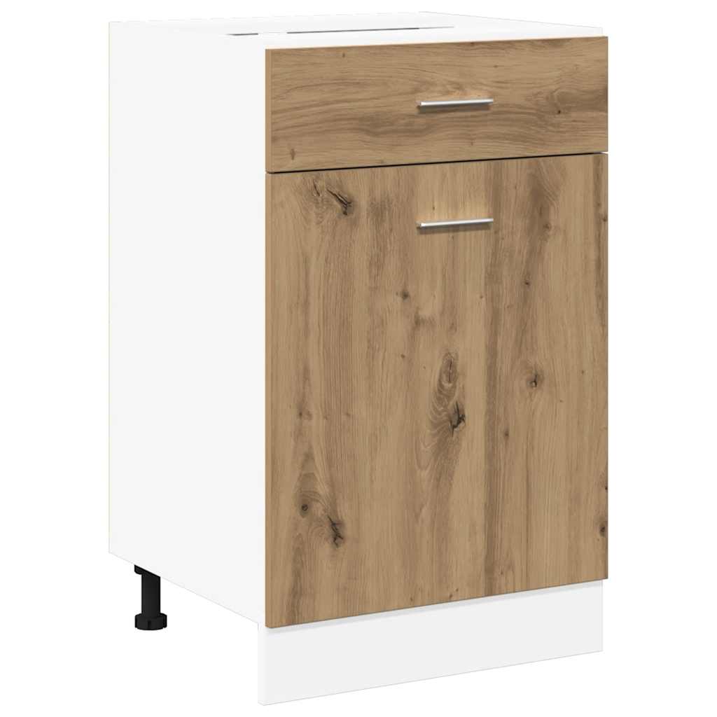 vidaXL Drawer Bottom Cabinet "Lyon" Artisan Oak 40x46x81,5 cm Engineered Wood