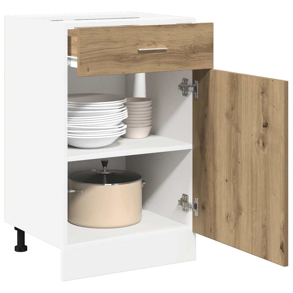 vidaXL Drawer Bottom Cabinet "Lyon" Artisan Oak 40x46x81,5 cm Engineered Wood