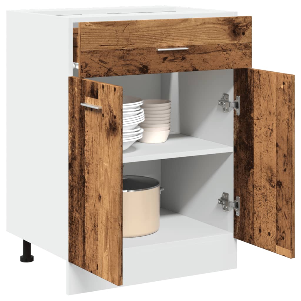vidaXL Drawer Bottom Cabinet Lyon Old Wood 60x46x81.5 cm Engineered Wood