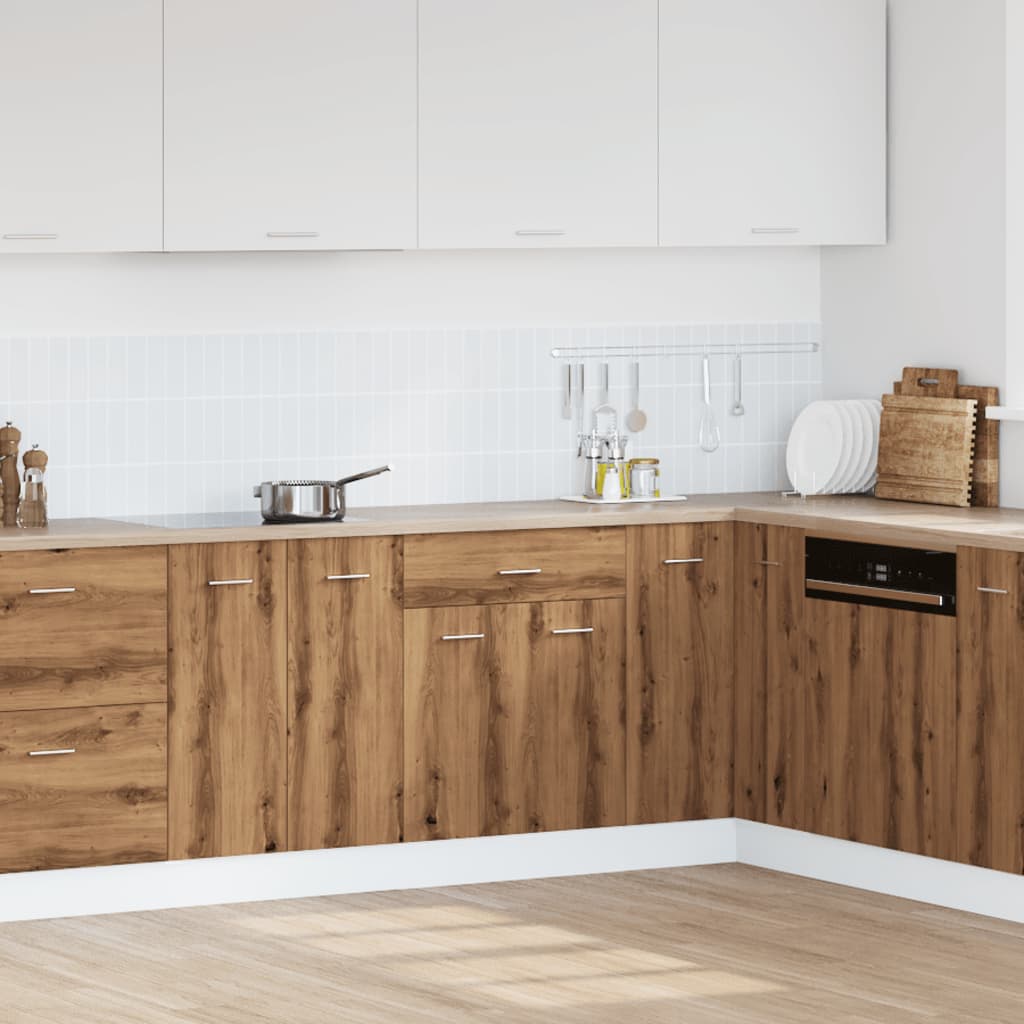 vidaXL Drawer Bottom Cabinet Lyon Artisan Oak 60x46x81.5 cm Engineered Wood