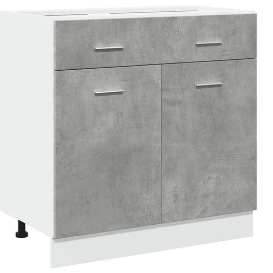 vidaXL Drawer Bottom Cabinet "Lyon" Concrete Grey 80x46x81,5 cm Engineered Wood