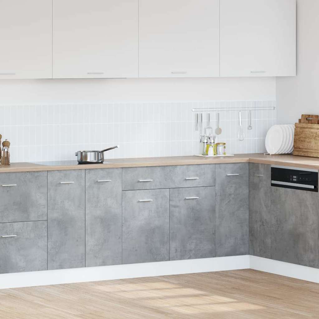 vidaXL Drawer Bottom Cabinet Lyon Concrete Grey 80x46x81.5 cm Engineered Wood