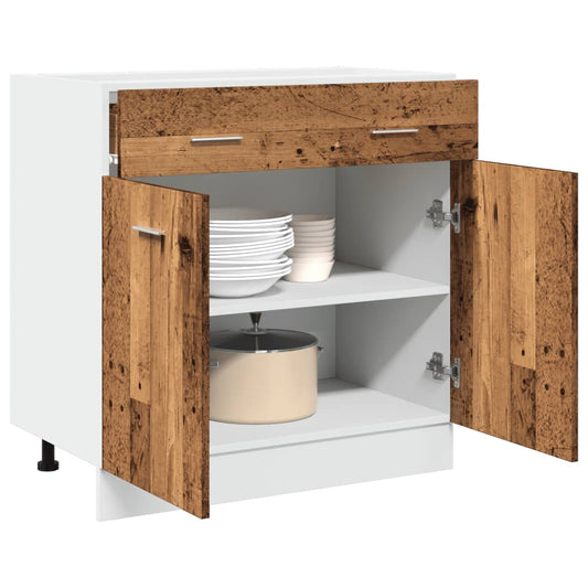 vidaXL Drawer Bottom Cabinet Lyon Old Wood 80x46x81.5 cm Engineered Wood