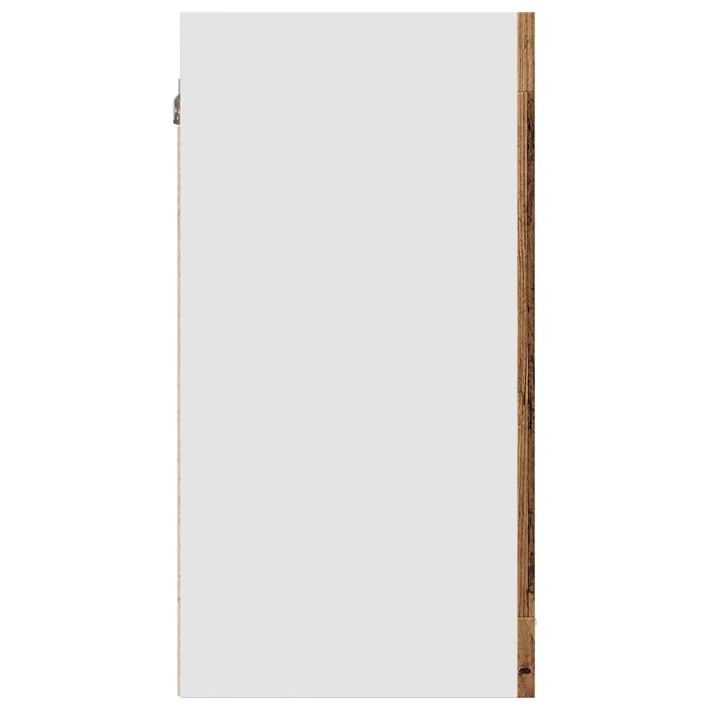vidaXL Hanging Glass Cabinet Lyon Old Wood 40x31x60 cm Engineered Wood