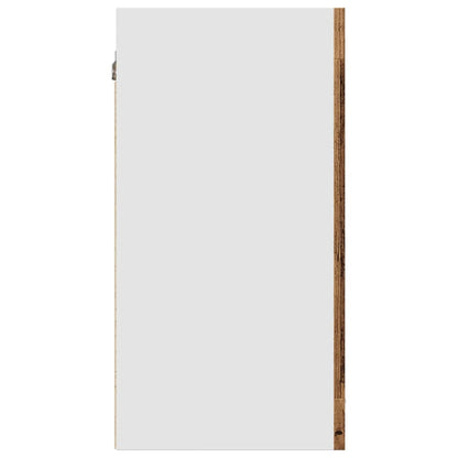 vidaXL Hanging Glass Cabinet Lyon Old Wood 40x31x60 cm Engineered Wood