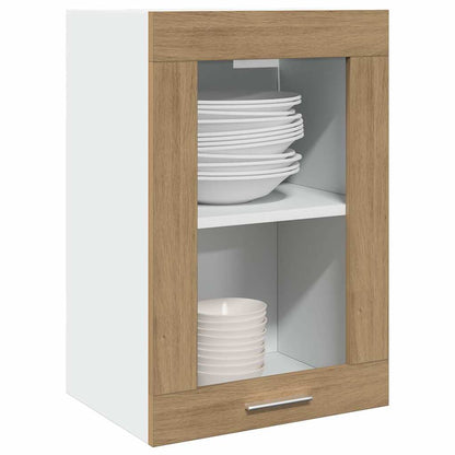 vidaXL Hanging Glass Cabinet Lyon Artisan Oak 40x31x60 cm Engineered Wood