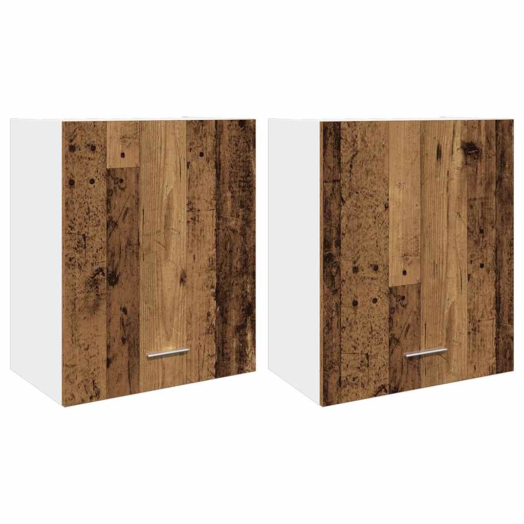 vidaXL Hanging Cabinet Lyons 2 pcs Old Wood 50x31x60 cm Engineered Wood