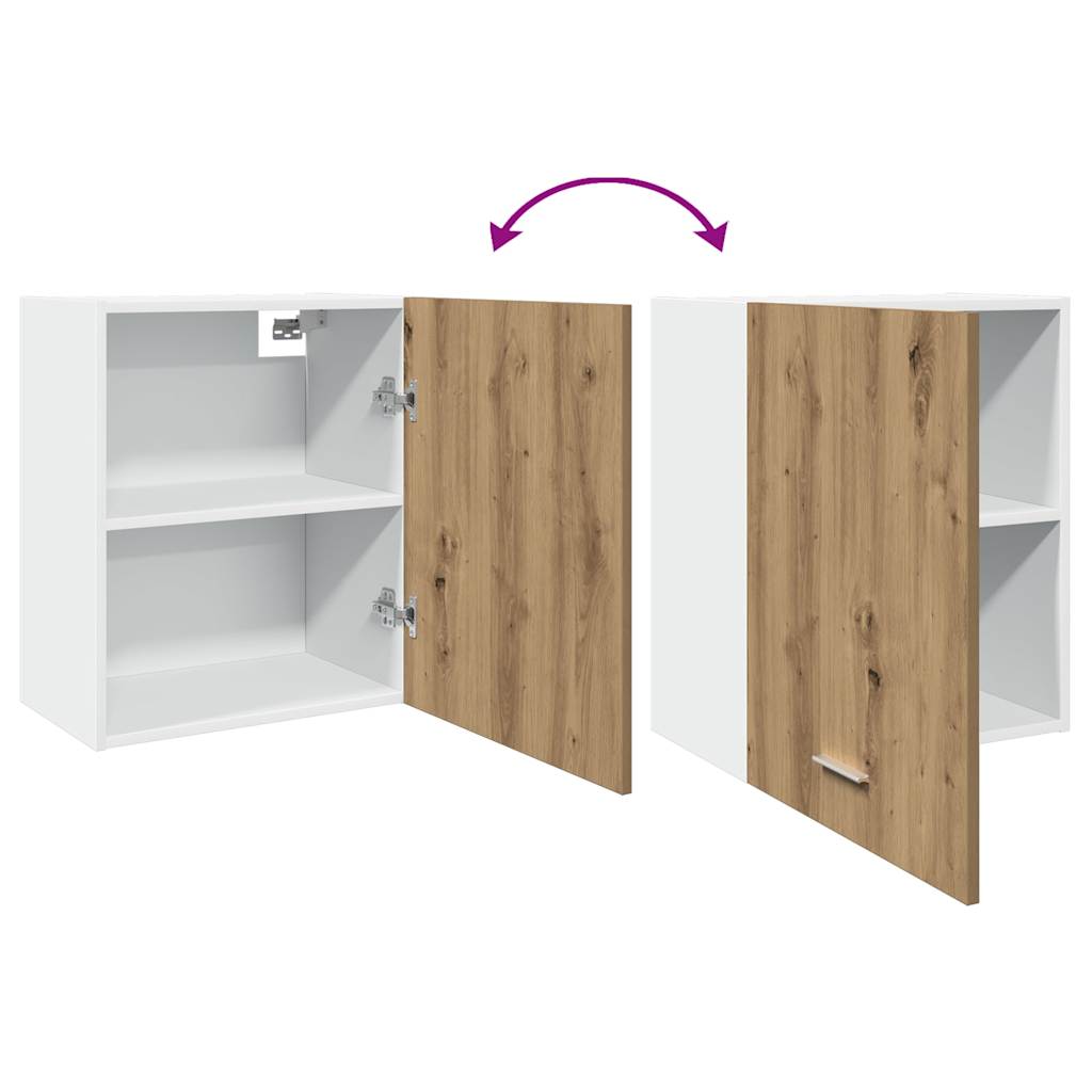 vidaXL Hanging Cabinet Lyons 2 pcs Artisan Oak 50x31x60 cm Engineered Wood