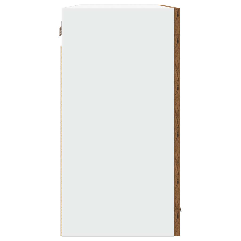 vidaXL Hanging Glass Cabinet Lyon Old Wood 80x31x60 cm Engineered Wood
