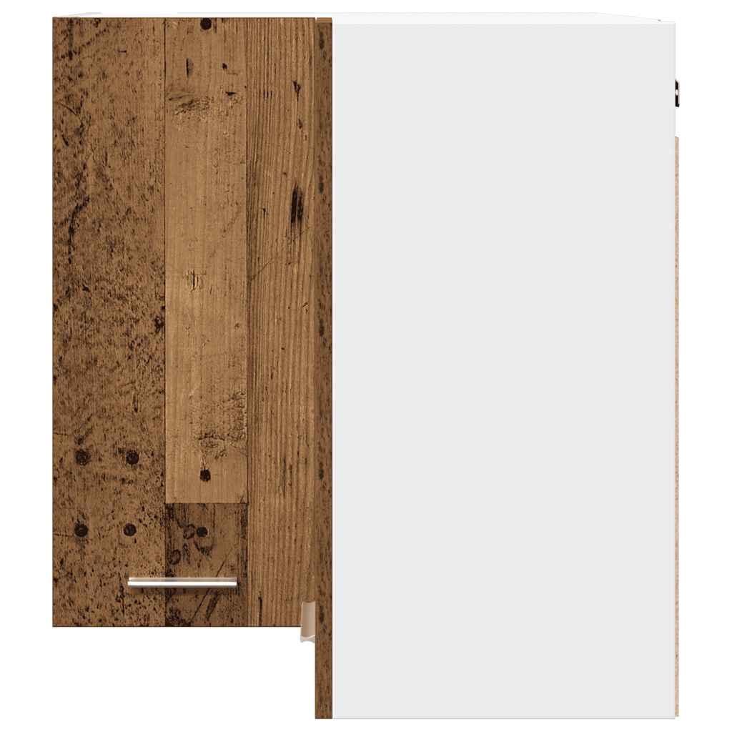 vidaXL Hanging Corner Cabinet Lyon Old Wood 57x57x60 cm Engineered Wood